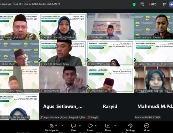 STAI Al-Fattah Pacitan Laksanakan Asesmen Lapangan Akreditasi Program Studi Hukum Ekonomi Syari’ah Secara Daring